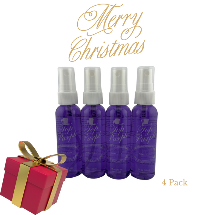 Christmas Sale! 4 Pack of Top Purple 2oz Bottles