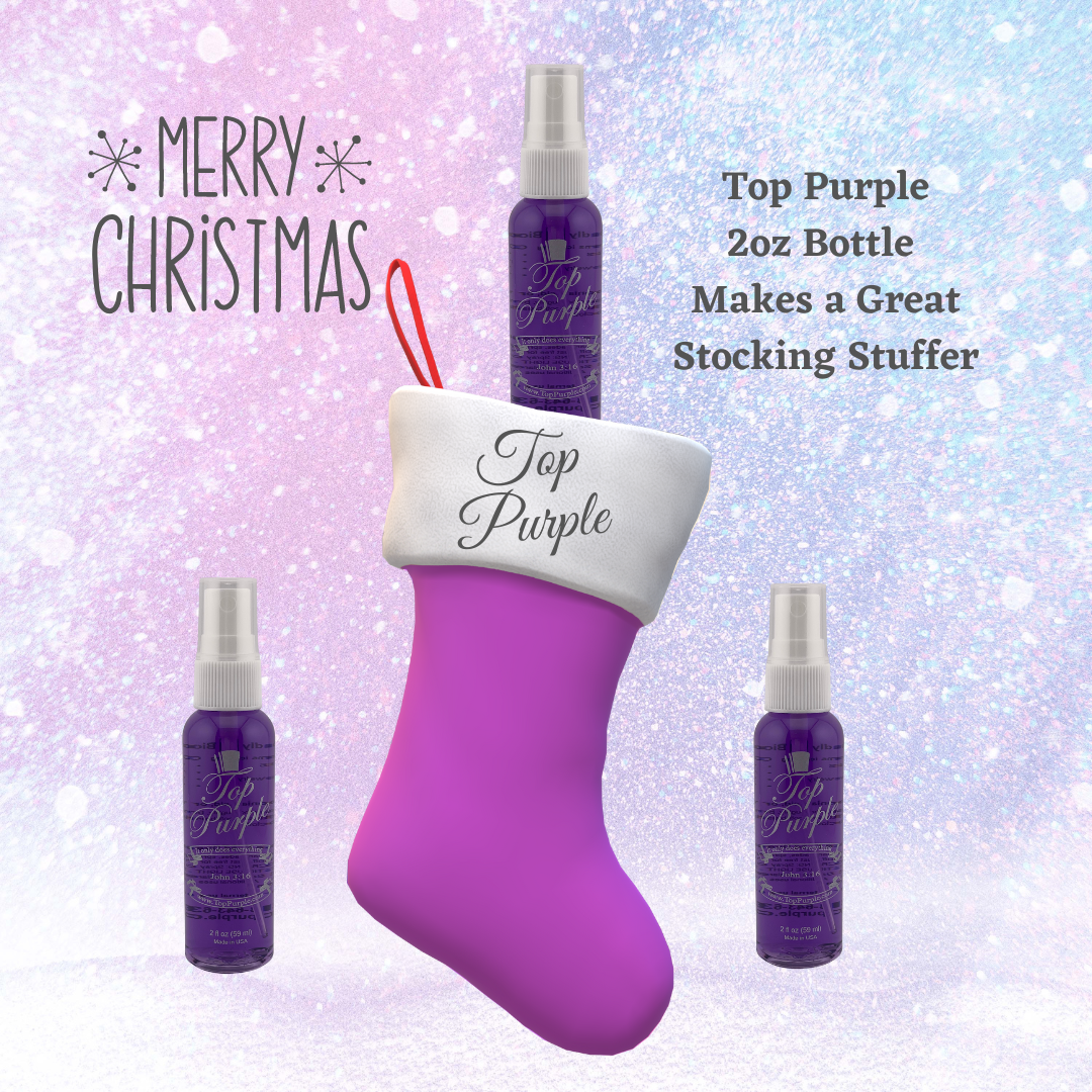 Christmas Sale! 4 Pack of Top Purple 2oz Bottles