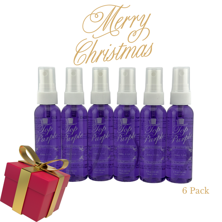 Christmas Sale! 6 Pack of Top Purple 2oz Bottles