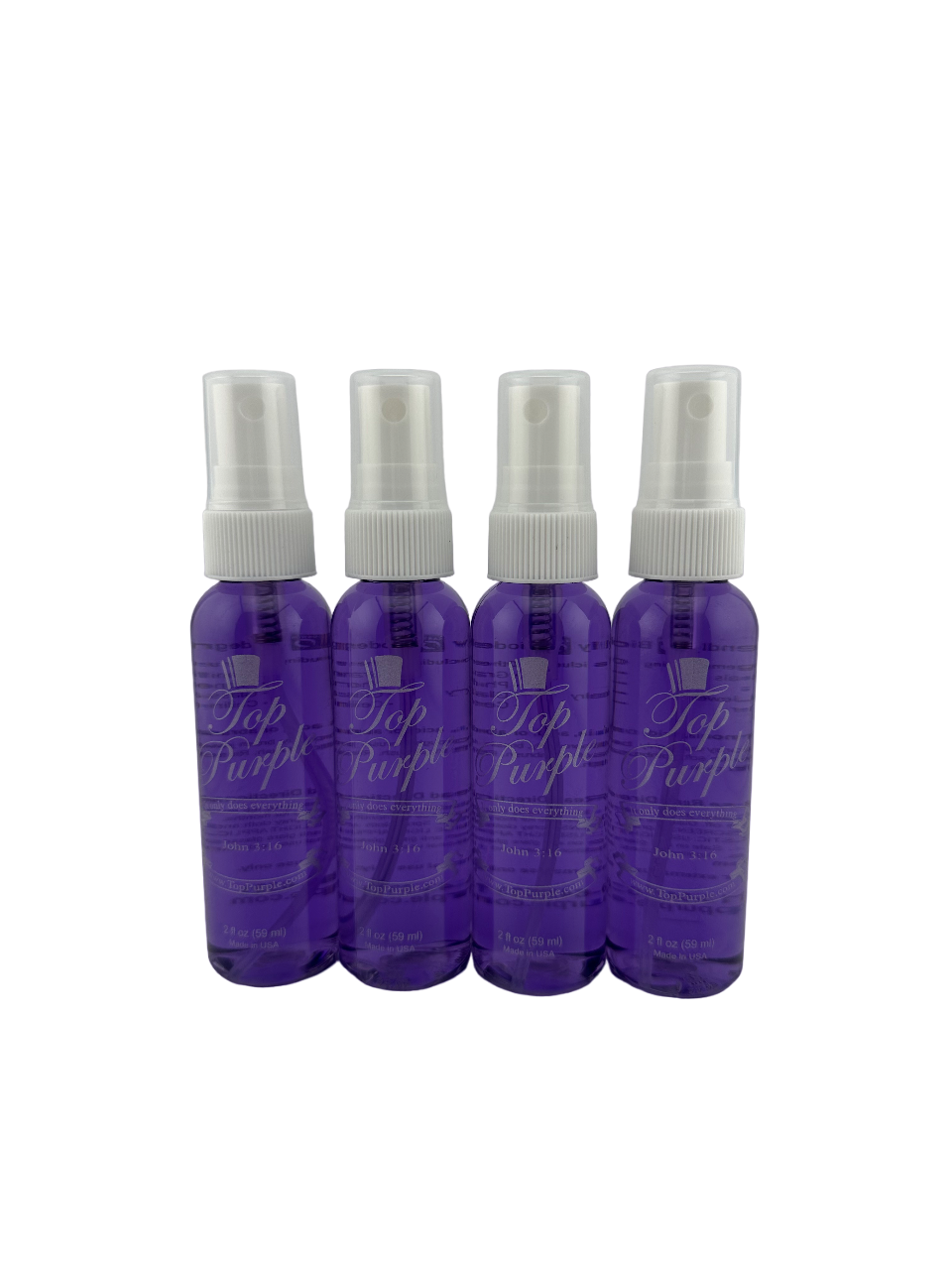 Christmas Sale! 4 Pack of Top Purple 2oz Bottles