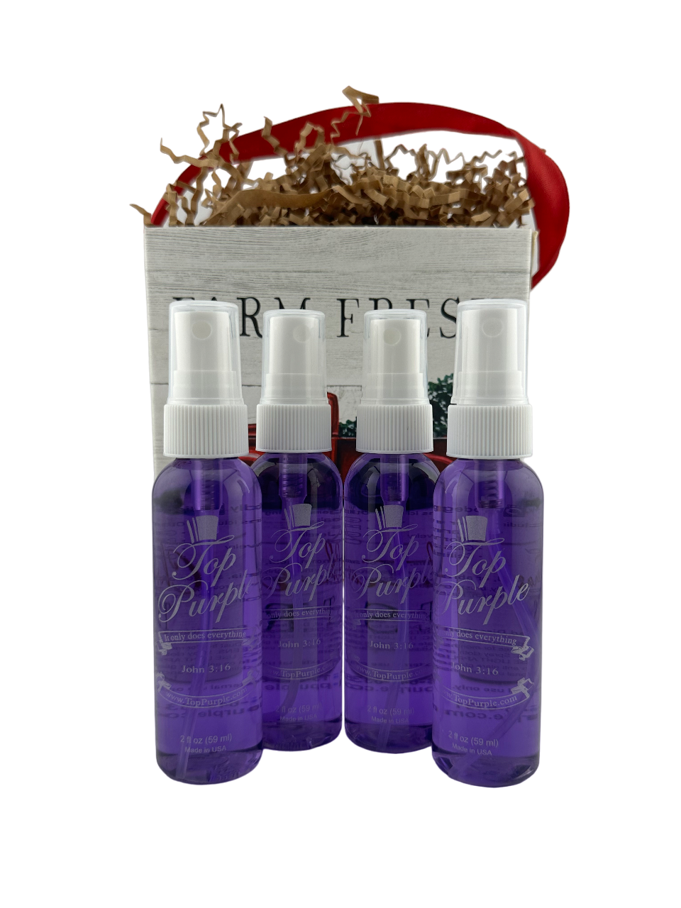 Christmas Sale! 4 Pack of Top Purple 2oz Bottles