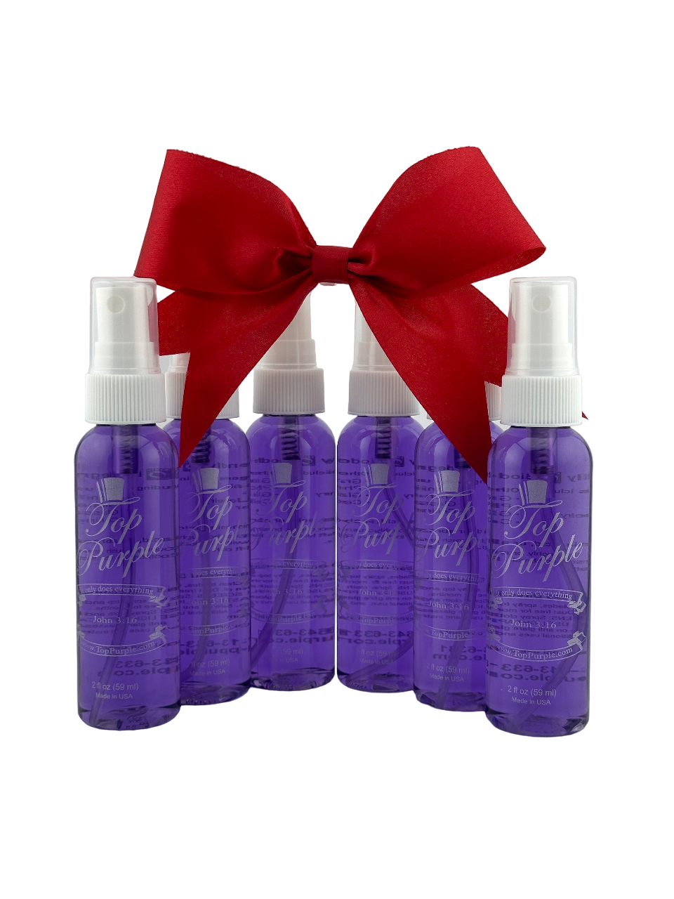 Christmas Sale! 6 Pack of Top Purple 2oz Bottles