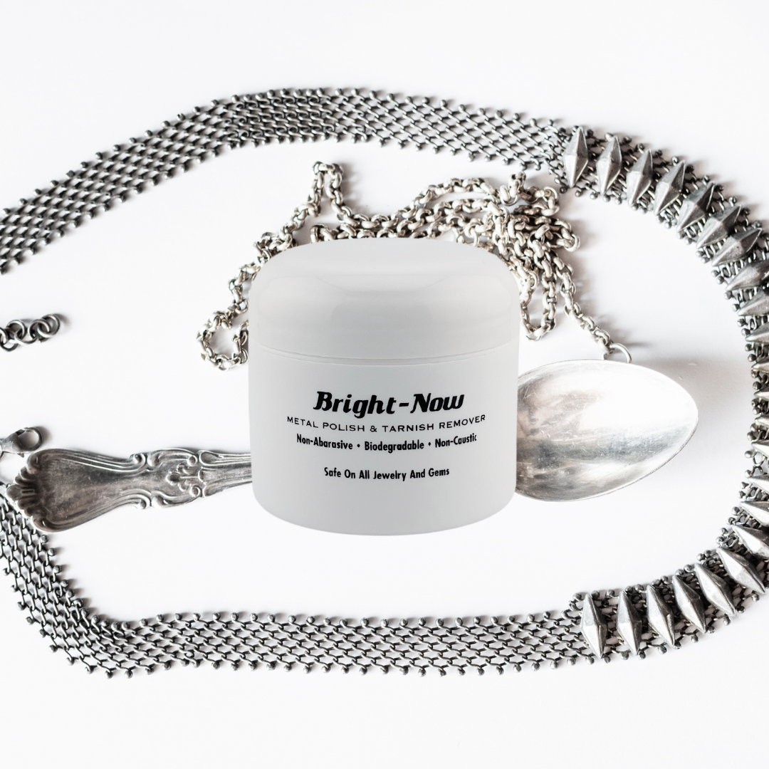 Bright Now Jewelry, Metal Polish and Tarnish Remover 2 Ounce Jar