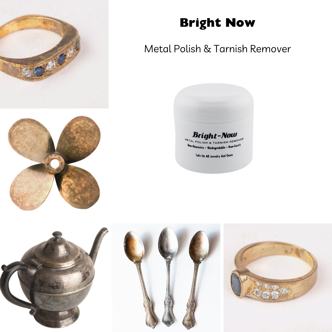 Bright Now Jewelry, Metal Polish and Tarnish Remover 2 Ounce Jar